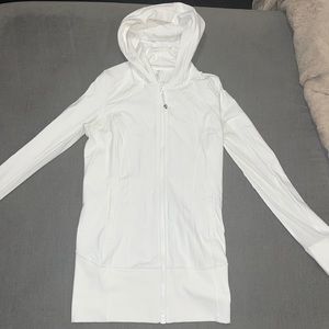 White hoodie lululemon size 6